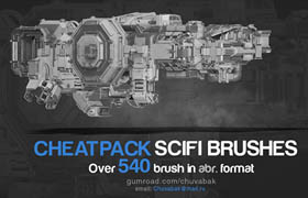 Gumroad - 1400 Sci-Fi Brushes Cheatpack - Oleg Vdovenko