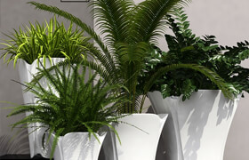 Barcelona design flowerpots set 02