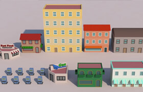 Udemy - Low Poly Modeling in Cinema 4D - Vol 1 3D Buildings