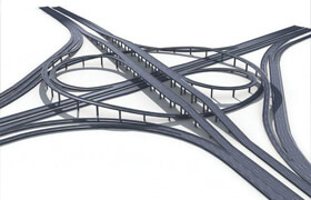Turbosquid - Highway Road Viaduct Flyover-10 3D model