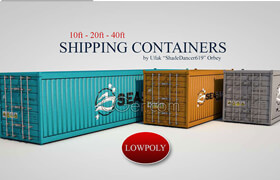 Cgtrader - Shipping Containers Low-poly 3D model