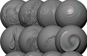 ZBrush guides hair sculpting brushes pack