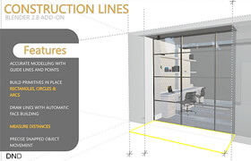 Construction Lines - Blender 精确 CAD 建模插件