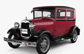 Hum3d - Ford Model A Tudor 1929 3D model