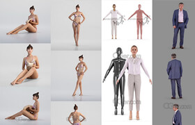 43 3d Posed People Library - 3dmodel