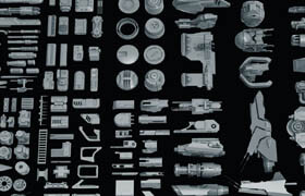 Gumroad - Spaceship Kit - Full - Sci-Fi Kitbash (Andrew Hodgson) - 3dmodel