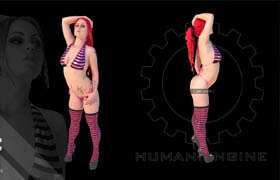 Cgtrader - Female Scan - Sonya Bikini Low-poly - 3D model