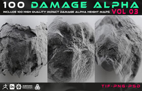 Artstation - 100 Damage Alpha - vol 03 - 材质贴图