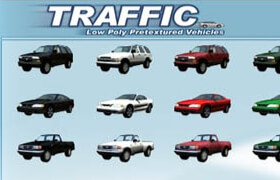 TRAFFIC - Low Poly Pretextured Vehicles